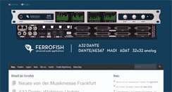 Desktop Screenshot of ferrofish.com